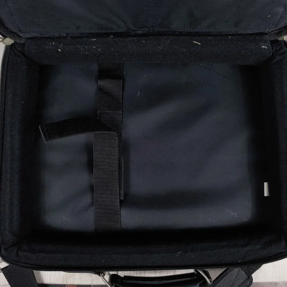 Vintage Sony VAIO Laptop Messenger Bag Briefcase Multi-Pocket Black Strap USED